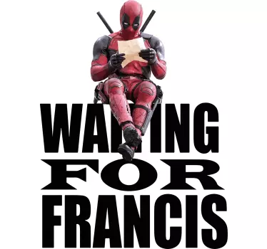 Original t-shirt venter på francis - TenStickers