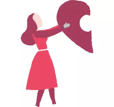 Par t-shirt hjertet holder sammen - TenStickers