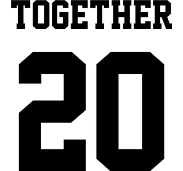 Par t-shirt sammen siden 16 - TenStickers