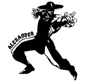 Mor og datter t-shirt stærk cowboyfigur - TenStickers