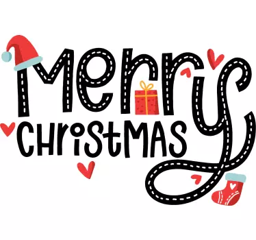 Glædelig jul broderi jul tee shirts - TenStickers