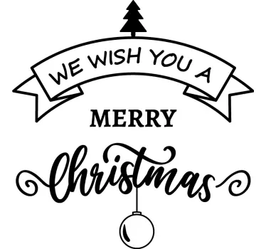 Glædelig ferie rød stempel jul tee shirts - TenStickers