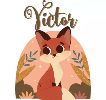Baby t-shirt sød ræv karakter - TenStickers