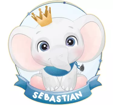 Baby t-shirt med sødt elefantdesign - TenStickers