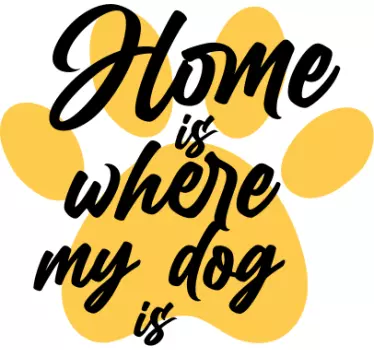 Hjemme er hvor min hund børn skjorte - TenStickers