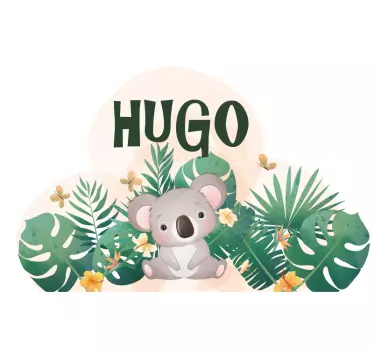 Sød koala til dreng med navn T-shirts med navn - TenStickers