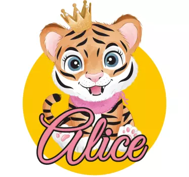Baby t-shirt sød tiger prinsesse - TenStickers