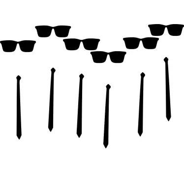 Original t-shirt solbriller og slips - TenStickers