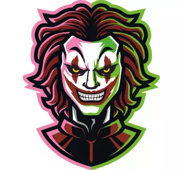 Original t-shirt med uhyggelig klovnefigur - TenStickers