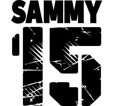 Nummereret design personlig t-shirt - TenStickers