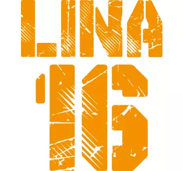 Personlig t-shirt med iøjnefaldende navn - TenStickers