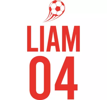 Liam fodbold sport t-shirt til børn - TenStickers