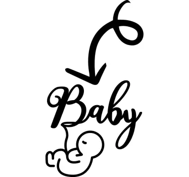 Baby t-shirt sød baby meddelelse - TenStickers