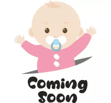 Sjovt kommer snart fødselsdag baby t-shirt - TenStickers