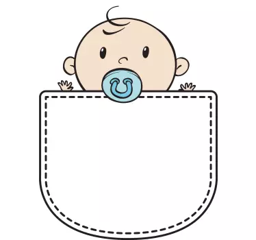 Kig baby fra bump baby t-shirt - TenStickers