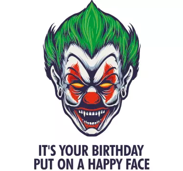 Det er din fødselsdag happy face t-shirt - TenStickers