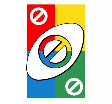 Flerfarvet stop-unokort med fire dele t-shirt - TenStickers