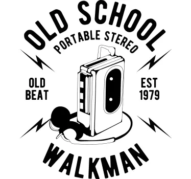 Original t-shirt med gammeldags musik retro - TenStickers