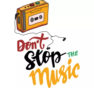 Original t-shirt stop ikke musikken - TenStickers