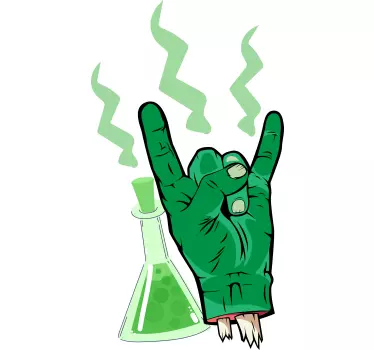 Zombie rock hånd med potions halloween t-shirt - TenStickers