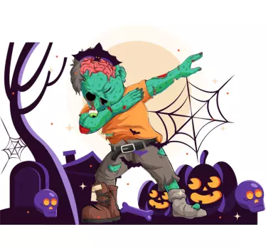 Halloween t shirt zombie dans tema - TenStickers