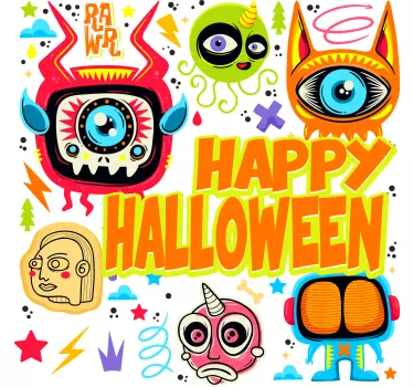 Halloween t shirt glædelig halloween fest - TenStickers
