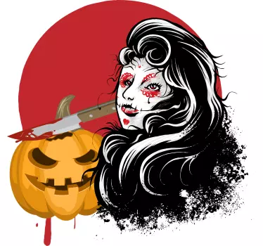 Creepy halloween queen halloween t shirt - TenStickers