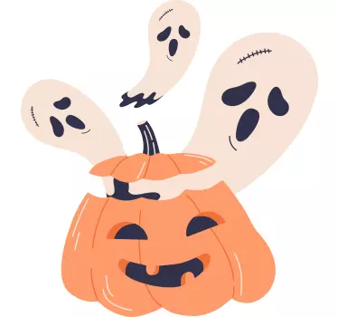 Halloween t shirt glad græskar overraskelse - TenStickers