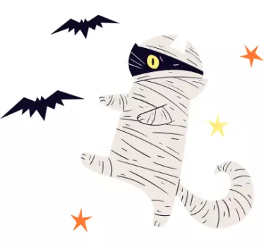 T-shirt til børn mummy cat halloween sjov - TenStickers