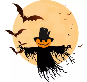 Halloween t shirt uhyggelig fugleskræmsel dekoration - TenStickers