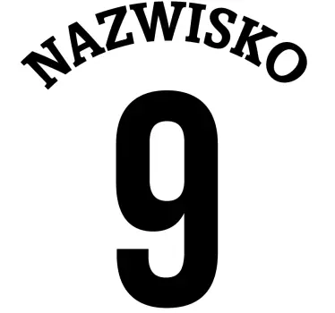 Polsk fodboldmønster med nummer T-shirts med navn - TenStickers