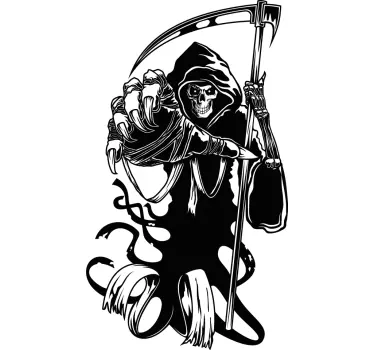 Original t-shirt med grim reaper motiv - TenStickers
