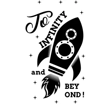 T-shirt til børn rocket eventyrrejse - TenStickers