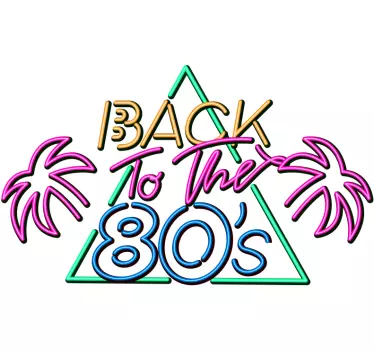 Original t-shirt retro 80'er neon stil - TenStickers