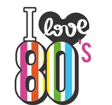 Jeg elsker 80'er t-shirten - TenStickers