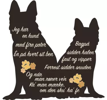 Quote- jeg har en hund t-shirt - TenStickers
