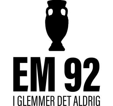 Vi vil aldrig glemme euro cup 92 t-shirt - TenStickers