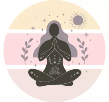 Meditativ kvinde silhuet original t-shirt - TenStickers