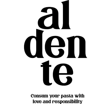 Original t-shirt al dente kærligheds citater - TenStickers