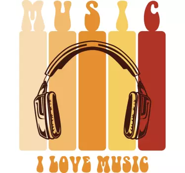 Original t-shirt musikalisk vibes fejring - TenStickers