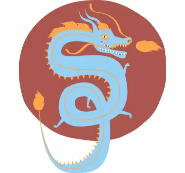 Lyseblå drage t-shirt - TenStickers