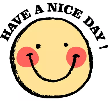 Original t-shirt med smiley ansigt besked - TenStickers