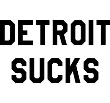 "detroit suger næsten berømt" t-shirt - TenStickers