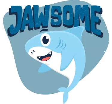 Original t-shirt med fantastisk hajdesign - TenStickers
