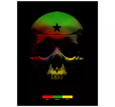 Original t-shirt med farverigt kranie - TenStickers