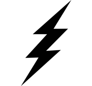 Original t-shirt med fedt lynsymbol - TenStickers