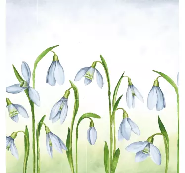 Smukke vintergækker blomsterdesign t-shirt - TenStickers