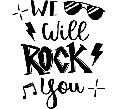 Original t-shirt rock anthem udsagn - TenStickers