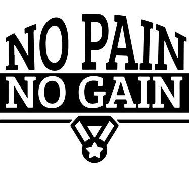 Original t-shirt med motiverende fitness sætning - TenStickers