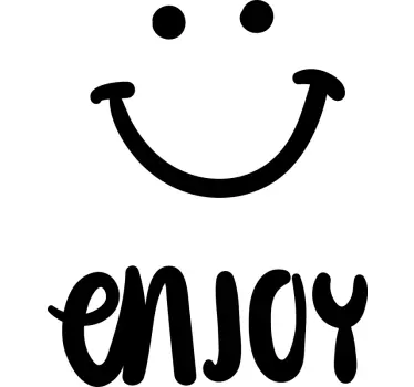 Original t-shirt med smilende nydelsesudtryk - TenStickers